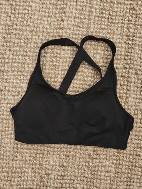 PINK Victoria's Secret Black Crossback Sports Bra